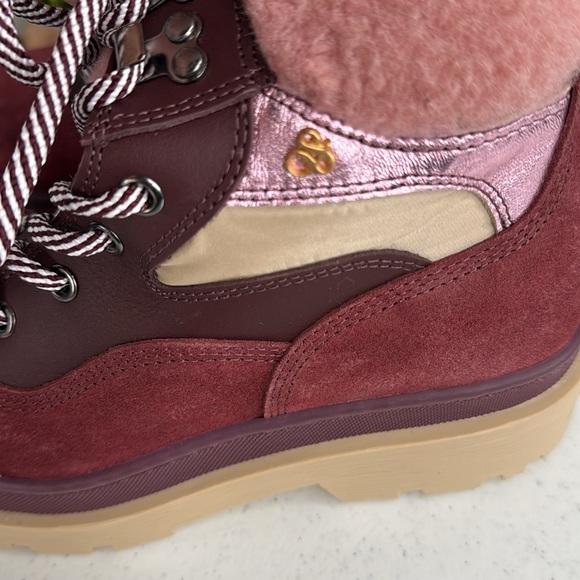 SCOTCH & SODA Made In Portugal Suede Cozy Hiker Boots burgundy Euro/37/ 6.5/7 - Picture 7 of 14